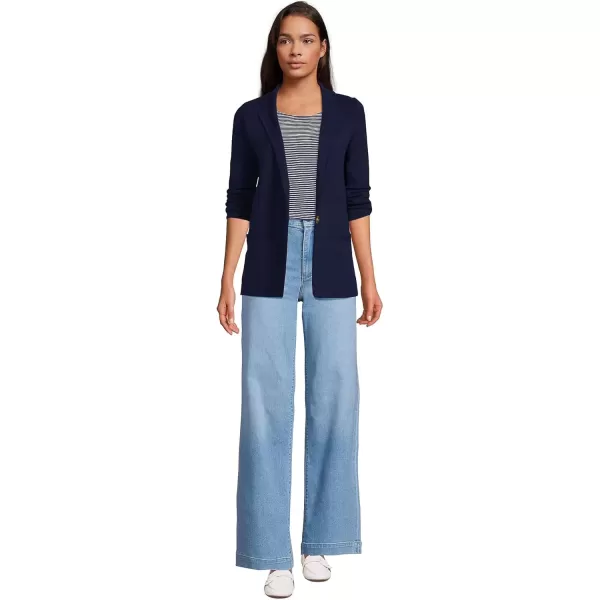 imageLands End Womens Recover High Rise Wide Leg JeansMellow Indigo