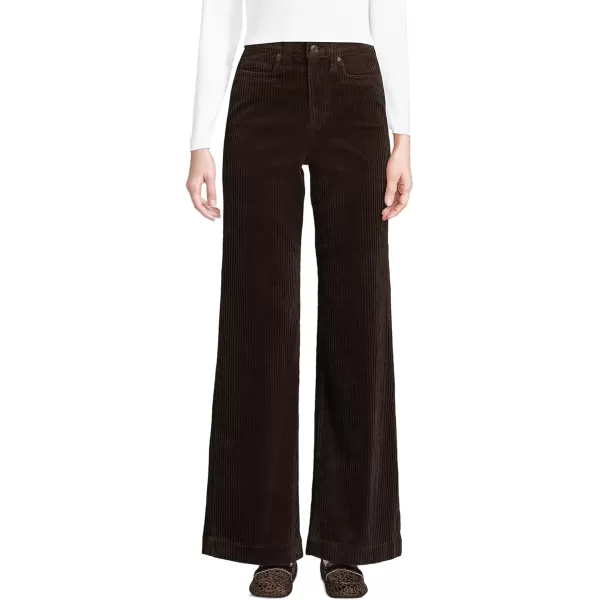 imageLands End Womens Recover High Rise Wide Leg JeansRich Coffee