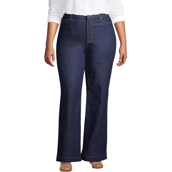 imageLands End Womens Recover High Rise Wide Leg JeansRiver Rinse