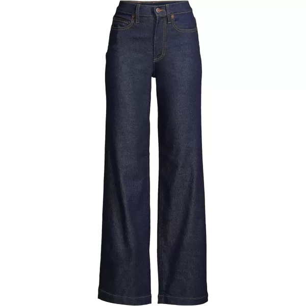 imageLands End Womens Recover High Rise Wide Leg JeansRiver Rinse