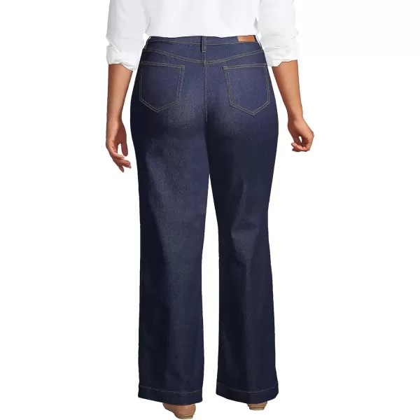 imageLands End Womens Recover High Rise Wide Leg JeansRiver Rinse