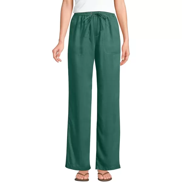 imageLands End Womens Recover High Rise Wide Leg JeansWashed Evergreen