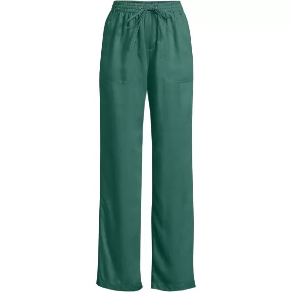 imageLands End Womens Recover High Rise Wide Leg JeansWashed Evergreen