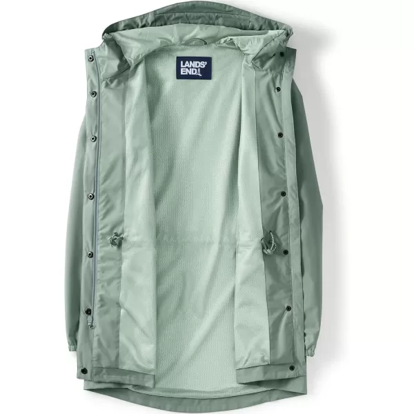 imageLands End Womens Waterproof Hooded Packable RaincoatLily Pad Green