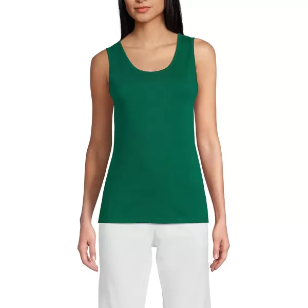 imageLands End Womens Cotton Tank TopBright Spruce