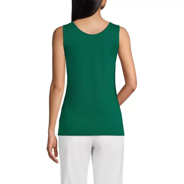 imageLands End Womens Cotton Tank TopBright Spruce