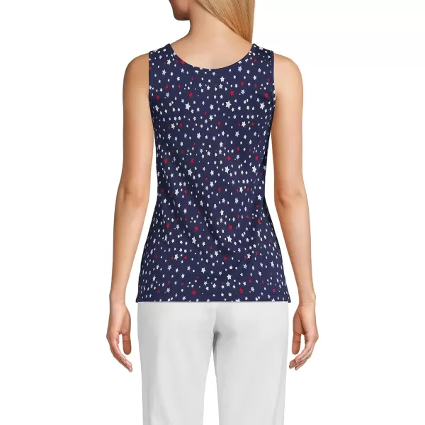 imageLands End Womens Cotton Tank TopDeep Sea Navy Stars