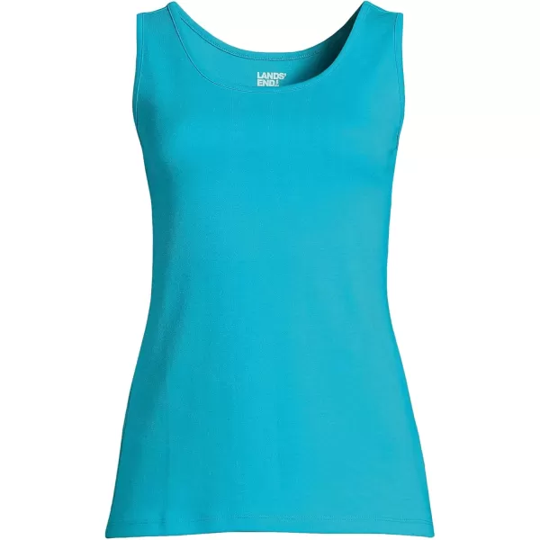 imageLands End Womens Cotton Tank TopIsland Turquoise