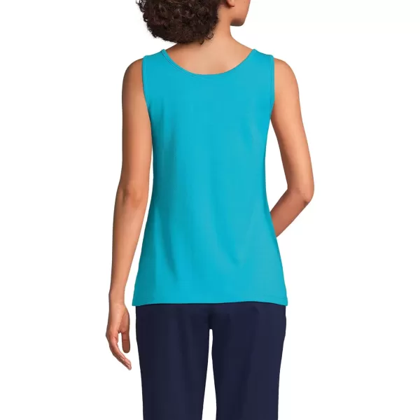 imageLands End Womens Cotton Tank TopIsland Turquoise