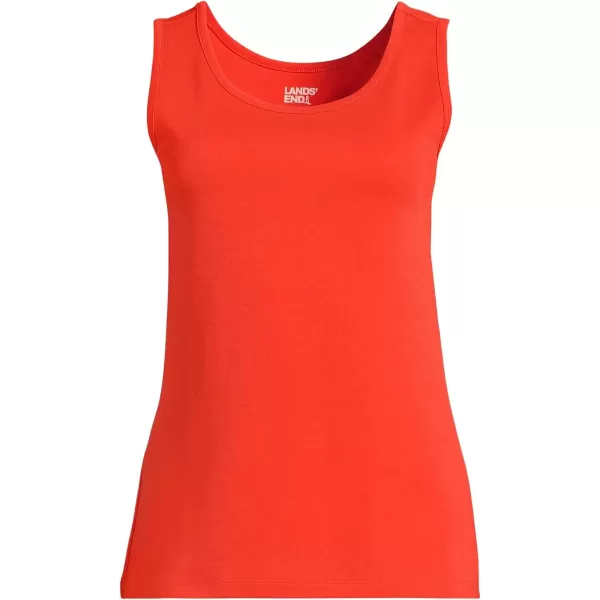 imageLands End Womens Cotton Tank TopRich Persimmon