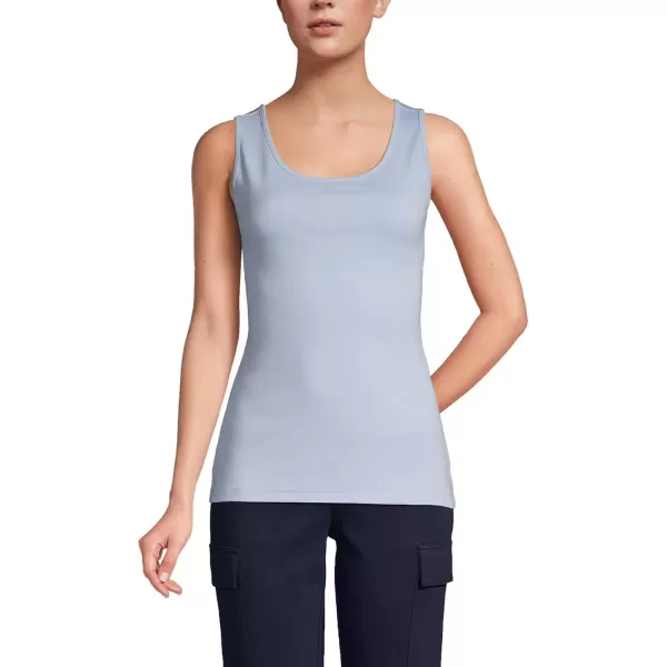 imageLands End Womens Cotton Tank TopSoft Blue Haze