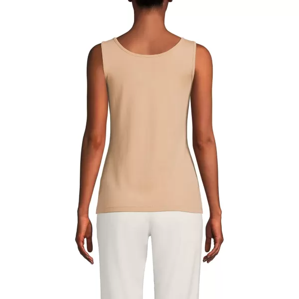 imageLands End Womens Cotton Tank TopSoft Nutmeg