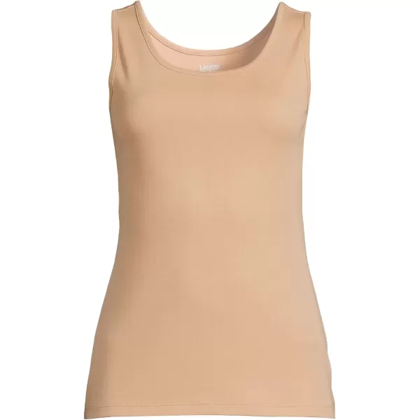 imageLands End Womens Cotton Tank TopSoft Nutmeg