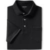 imageLands End Mens Short Sleeve Supima Cotton Polo Shirt with PocketBlack