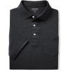 imageLands End Mens Short Sleeve Supima Cotton Polo Shirt with PocketDark Charcoal Heather