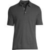 imageLands End Mens Short Sleeve Supima Cotton Polo Shirt with PocketDark Charcoal Heather