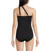 imageLands End Womens Chlorine Resistant High Neck to One Shoulder Multi Way One Piece SwimsuitBlack