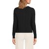 imageLands End Womens Cotton Drifter Cable Cardigan SweaterBlack