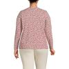 imageLands End Womens Relaxed Supima Cotton Long Sleeve Crew Neck TShirtDark Orange Floral Vines