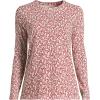 imageLands End Womens Relaxed Supima Cotton Long Sleeve Crew Neck TShirtDark Orange Floral Vines