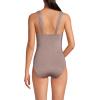 imageLands End Womens Slender Suit Shine Grecian High Leg One Piece Swimsuit Bronze Sand Shine Regular 8