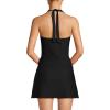 imageLands End Womens Texture VNeck Halter Tankini Swimsuit TopBlack Texture