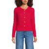 imageLands End Womens Cotton Drifter Cable Cardigan SweaterHeritage Red