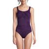 imageLands End Womens SlenderSuit Carmela Tummy Control Scoop Neck One Piece SwimsuitBlackberry