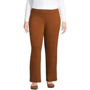 imageLands End Womens Starfish Mid Rise Straight Leg PantsDark Caramel