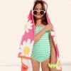 imageLands End Girls Cap Sleeve Portrait One Piece SwimsuitWintergreenWhite Gingham