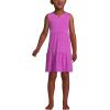 imageLands End Girls Chlorine Resistant Twist Front One Piece Swimsuit UPF Dress Coverup SetDeep Sea Navy Fun Shells