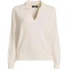 imageLands End Womens Cashmere Johnny Collar SweaterFresh Ivory