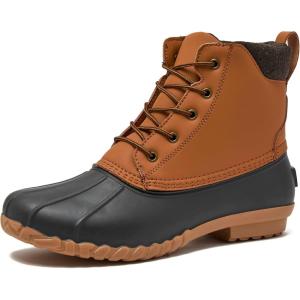 imageLands End Dakota Waterproof Boots for Men  Insulated Warm Mens Duck Boots Black or Brown Size 7 to 15 Medium and Extra Wide Width  Winter Snow or Rain Boots MenHazelnut Tan