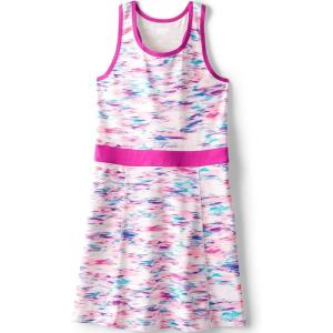 imageLands End Girls Athletic Active Tank Top DressPink Multi Ikat