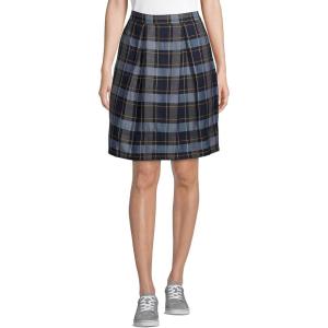 imageLands End School Uniform Womens Plaid Pleated Skort Top of KneeClassic Navy Plaid