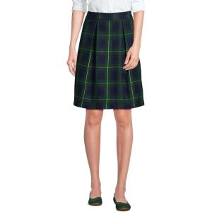 imageLands End School Uniform Womens Plaid Skort Top of KneeHunterClassic Navy Plaid