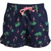 imageLands End Girls Pull On Solid ShortsDeep Sea Navy Flamingos