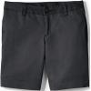 imageLands End Little Girls Slim Plain Front Blend Chino ShortsBlack