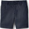 imageLands End Little Girls Slim Plain Front Blend Chino ShortsClassic Navy