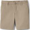 imageLands End Little Girls Slim Plain Front Blend Chino ShortsKhaki