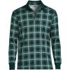 imageLands End Mens Long Sleeve Supima Cotton Polo ShirtDeep Balsam Plaid