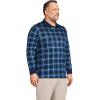 imageLands End Mens Long Sleeve Supima Cotton Polo ShirtDeep Sea Navy Plaid