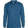 imageLands End Mens Long Sleeve Supima Cotton Polo ShirtEvening Blue