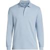 imageLands End Mens Long Sleeve Supima Cotton Polo ShirtPale Slate Blue