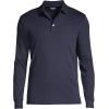 imageLands End Mens Long Sleeve Supima Cotton Polo ShirtRadiant Navy