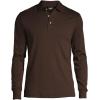 imageLands End Mens Long Sleeve Supima Cotton Polo ShirtRich Coffee