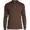 imageLands End Mens Long Sleeve Supima Cotton Polo ShirtRich Coffee