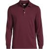 imageLands End Mens Long Sleeve Supima Cotton Polo ShirtRoyal Burgundy