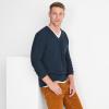 imageLands End Mens Long Sleeve Washable Merino Wool V Neck SweaterRadiant Navy