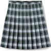 imageLands End School Uniform Girls Plaid Pleated Skirt Below The KneeWhite Plaid